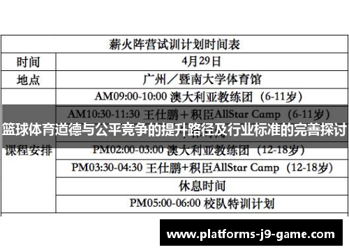 篮球体育道德与公平竞争的提升路径及行业标准的完善探讨